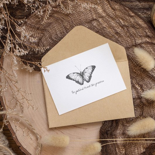 Monarch  Waterverf vlinder Briefkaart