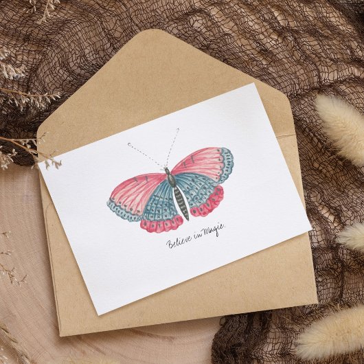 Monarch  Waterverf vlinder Briefkaart