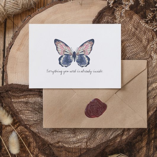 Monarch  Waterverf vlinder Briefkaart