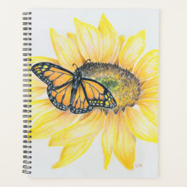 Monarch & zonnebloem voor grote Planner