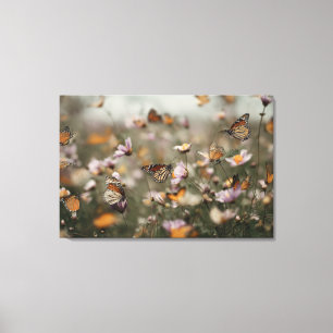 Monarchen & Wilde Bloemen Gouden Uur Droomlandscha Canvas Afdruk