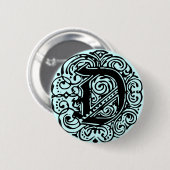 Monarchia Black "D" Ronde Button 5,7 Cm (Voorkant /achterkant)