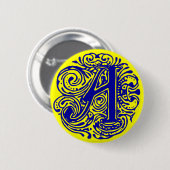 Monarchia Blue "A" Ronde Button 5,7 Cm (Voorkant /achterkant)