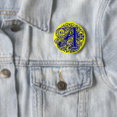 Monarchia Blue "A" Ronde Button 5,7 Cm (In situ)