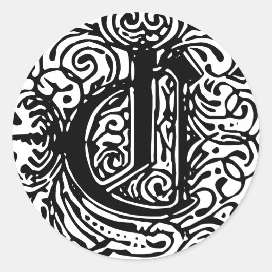 Monarchia "C" Ronde Sticker (Voorkant)