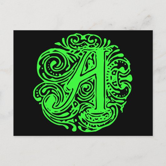 Monarchia Green "A" Briefkaart (Voorkant)