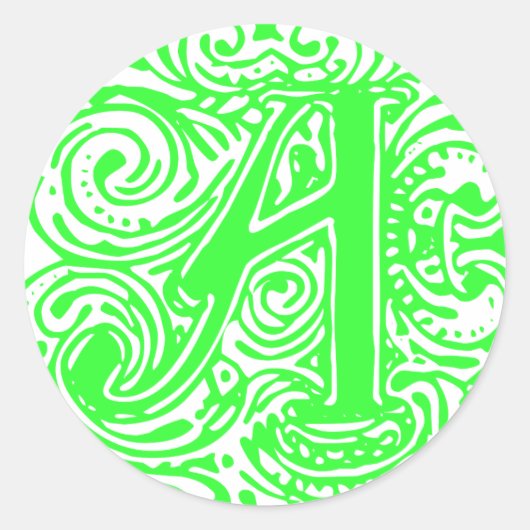 Monarchia Green "A" Ronde Sticker (Voorkant)