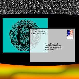 Monarchia  lettertype "U" Letter-Briefkaart Briefkaart