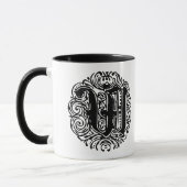 Monarchia Monogram Letter W Initiaal Alphabet W Mok (Links)