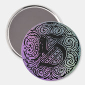 Monarchia "S" Paars en blauwe achtergrond groot Magneet (Voorkant / Achterkant)