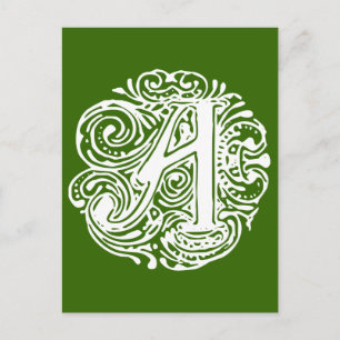 Monarchia White Letter "A" Briefkaart