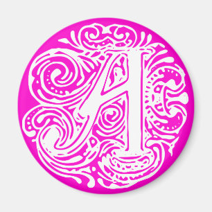 Monarchia White Letter "A" Magneet