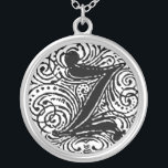 Monarchie "Z" Collier Pendentif Monogramme<br><div class="desc">Fancy Letter Police Monogram appelée Monarchia. Un texte de style vintage victorien. Customisez ceci avec votre illustration ou texte. Transférez cette conception à n'importe quel produit.</div>