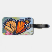 Monarchvlinder Aquarel Bloementuin Bagagelabel (Achterkant horizontaal)