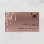 monarchvlinder Druppelend Roos Gold Visitekaartje (Achterkant)