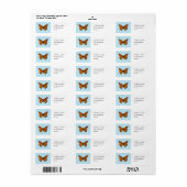 Monarchvlinder Etiket (Full Sheet)