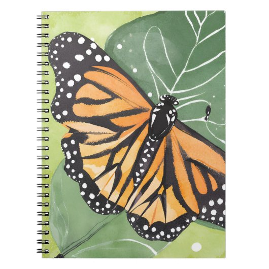 Monarchvlinder | Mooie Aquarel Notitieboek (Voorkant)