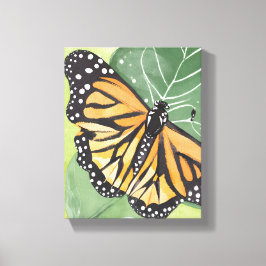 monarchvlinder | Mooie Waterverf Canvas Afdruk