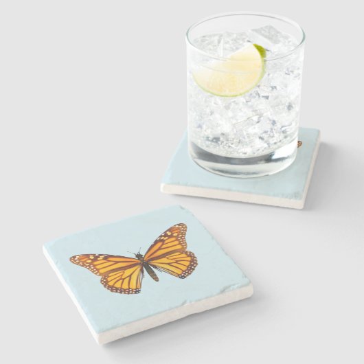 Monarchvlinder Stenen Onderzetter (Zijkant)