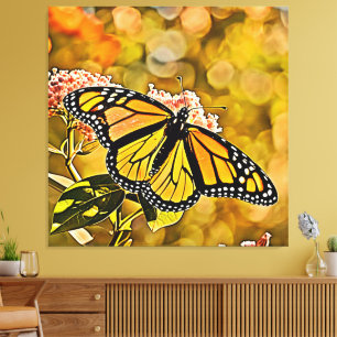 Monarchvlinder Tuinkunst Canvas Afdruk
