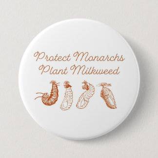 Monarchvlinders beschermen Plant Zijdeplant Ronde Button 7,6 Cm