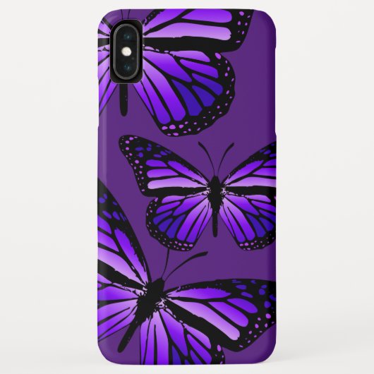 Monarchvlinders op Paars Case-Mate iPhone Case (Achterkant)