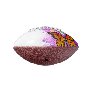 Monarchvlinders op paarse achtergrond american football