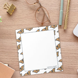 Monarque Butterfly Ajouter votre nom Bloc-notes