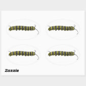 Monarque de la chenille des autocollants (Feuille)