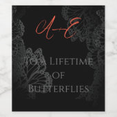 Monarque gothique Vie des papillons Étiquettes de (Étiquettes simples)