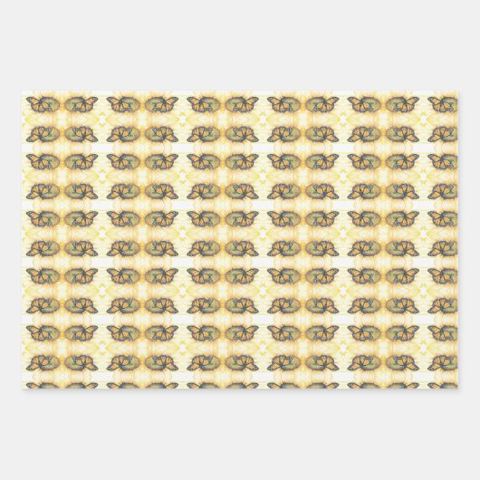 Monarque papier enveloppant sur tournesol (Devant 3)