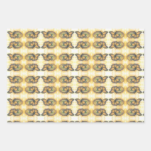 Monarque papier enveloppant sur tournesol (Devant 2)