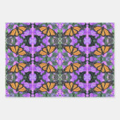 Monarque papier enveloppé cadeau sur Asters (Devant)