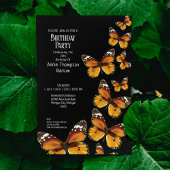 Monarque Papillon Anniversaire Invitation
