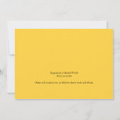 Monarque Papillon jaune Douche nuptiale Invitation (Dos)