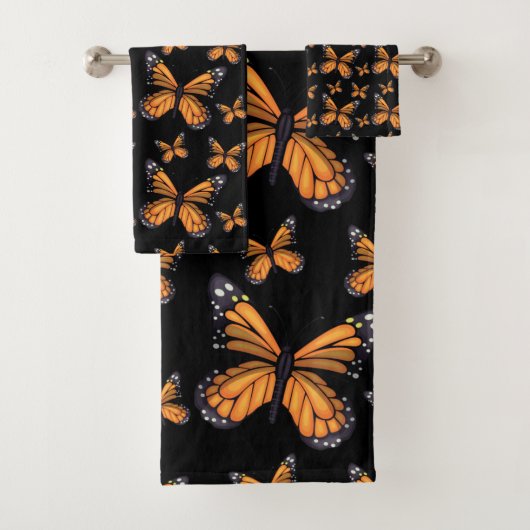 Monarque Papillon Motif sans couture ensemble de s (En situation)