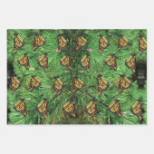 Monarques de papier d'emballage cadeau sur Boughs  (Devant 3)