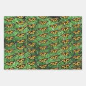 Monarques de papier d'emballage cadeau sur Boughs  (Devant)