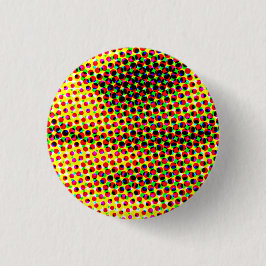 Mona's CMYK-glimlach Ronde Button 3,2 Cm