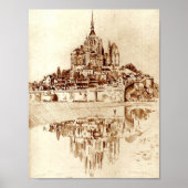 Monastary Poster Mont Saint Michel (Voorkant)