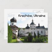 Monastère orthodoxe à Krechow, Ukraine Carte posta (Devant / Derrière)