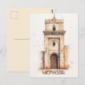 Monastir Tunusia Reizen Briefkaart (Voorkant / Achterkant)