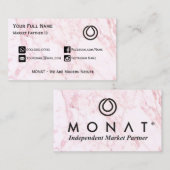 MONAT Pink Marble Visitekaartje (Voorkant / Achterkant)