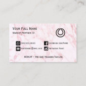 MONAT Pink Marble Visitekaartje (Voorkant)