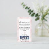 Monatspoelinstructies Visitekaartje (Staand voorkant)