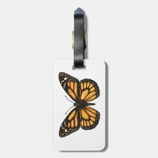 Monboogvlinder Bagagelabel (Achterkant verticaal)