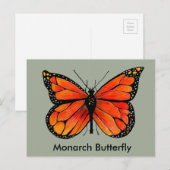 Monboogvlinder Illustratie op Briefkaart (Voorkant / Achterkant)