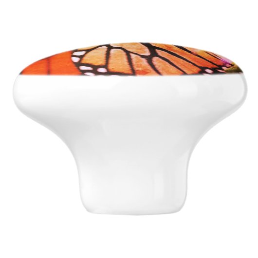 Monboogvlinder met aanloop Abstract sluiten Keramische Knop (Zijkant)