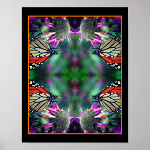 Monboogvlinder met aanloop Abstract sluiten Poster