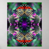 Monboogvlinder met aanloop Abstract sluiten Poster (Voorkant)